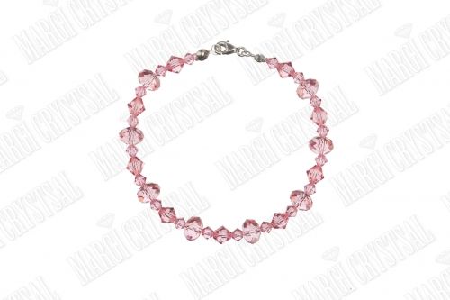 Гривна с мъниста Swarovski,  Light Rose