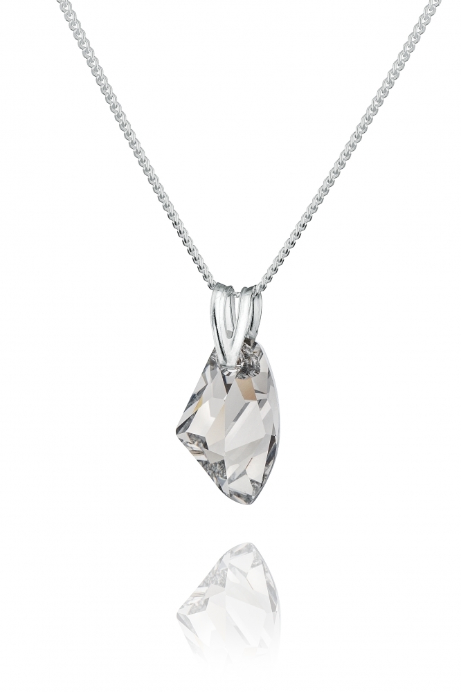 Колие с кристал Swarovski Галактик  19 мм, Comet Argent Light, сребро 925