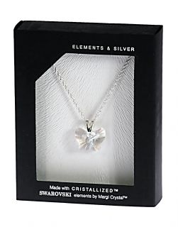 Колие с кристал Swarovski Пеперуда Moonlight, сребро 925